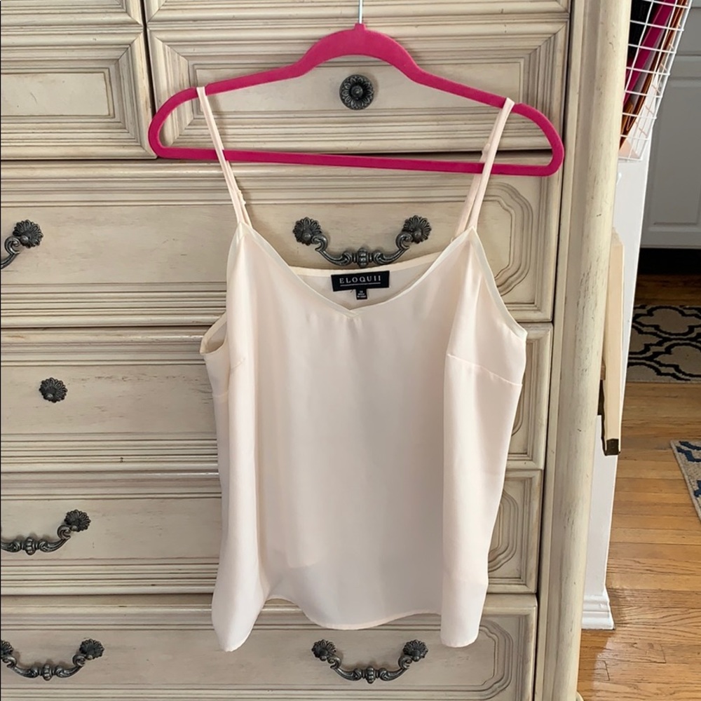 Eloquii cream tank top sz 14